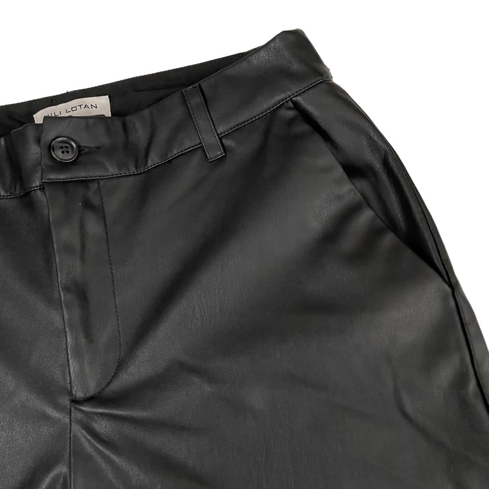 Nili Lotan x Target Faux Leather High Rise Ankle Skinny Pants Black Sz 4 - Picture 13 of 14